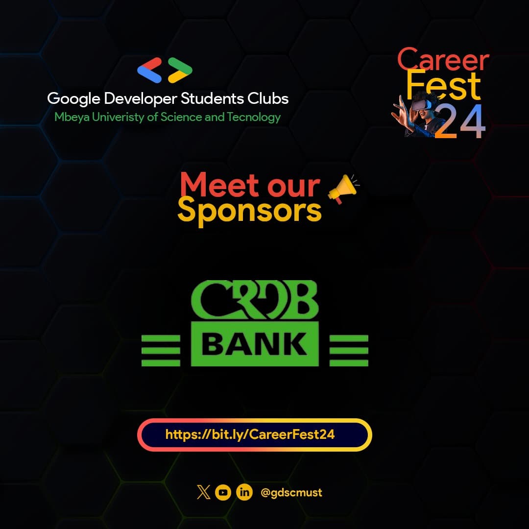 GDSC MUST Career Fest '24 — CRDB Bank Sponsor Identity
