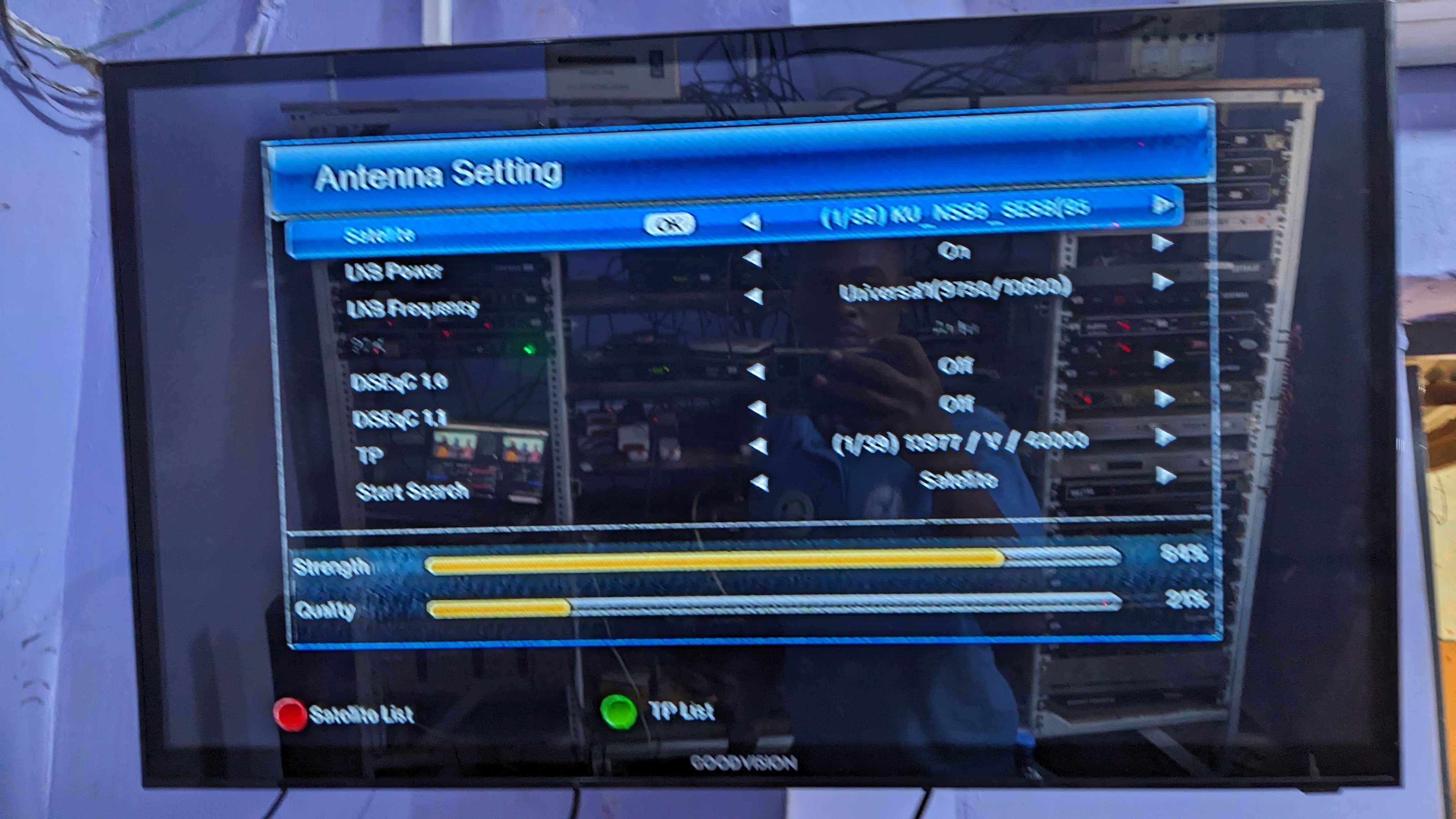Satellite Receiver & RF Distribution Switch Rack